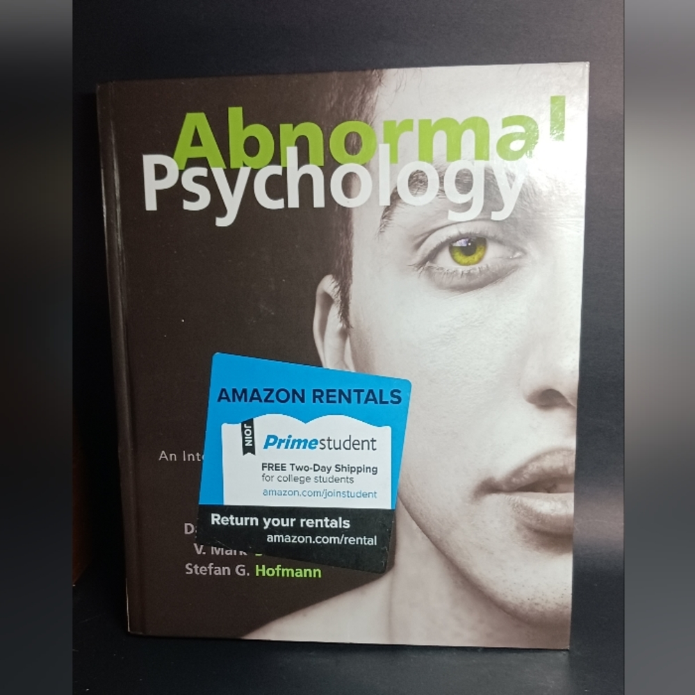 Abnormal Psychology: An Integrative Approach, 8th edition,  by David Barlow